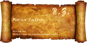 Maria Zajzon névjegykártya